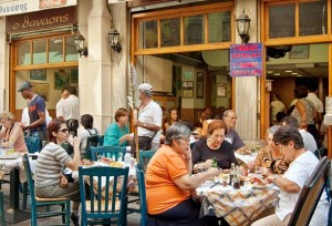 Dining at a Plaka taverna