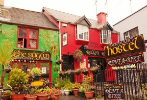 Colourful hotels and pubs in Killarney