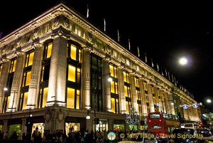 Selfridges at Night, London