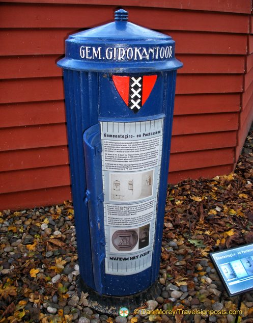 Post box designed by the Amsterdam School at Museum Het Schip