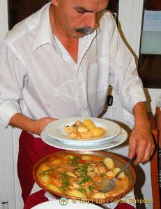 Cataplana being served