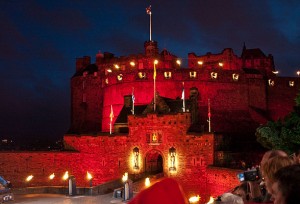 Edinburgh Castle all fired up