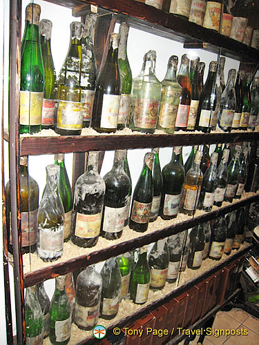 Wine selection at Queen Mary's Palace, Balchik, Bulgaria