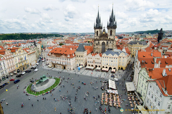 View of Old Town Square from the Old Town Hall Tower 