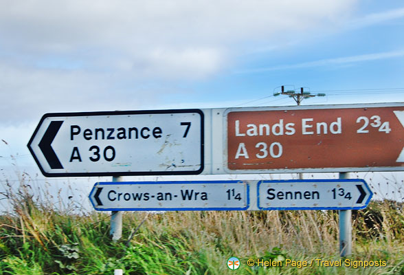 Land's End Road sign