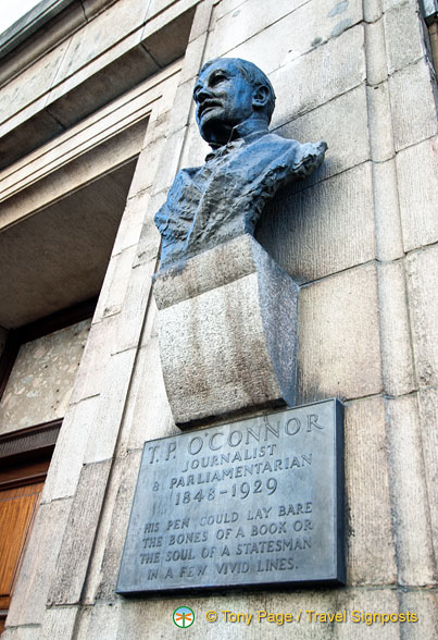 Memorial to T.P. O'Connor - journalist and parliamentarian
