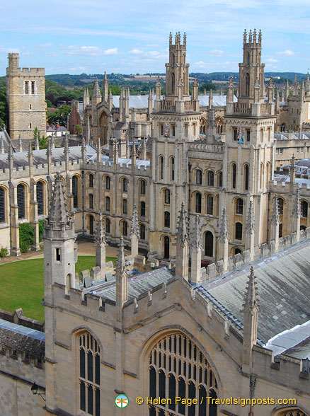 View of All Souls College from St Mary's tower