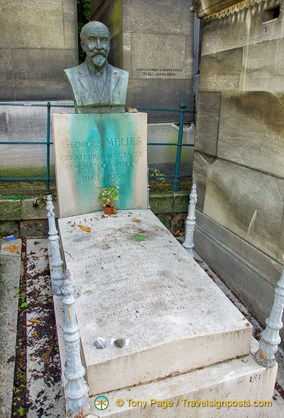 Grave of Georges Méliès, the famous French filmmaker and innovator