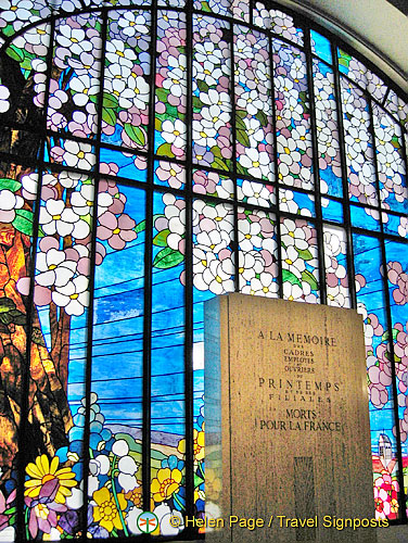 A Memorial to Printemps employees  who died in service for France