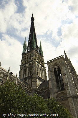This neo-Gothic cast iron spire was erected in 1876. [Rouen - France]