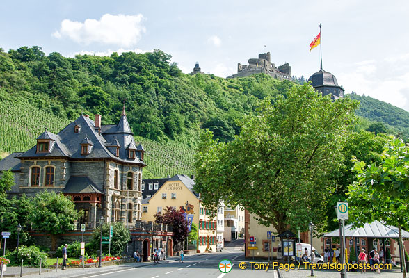 View of Bernkastel and its Burg Landshut