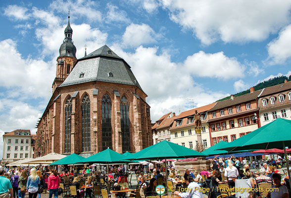 The Gothic Heiliggeistkirche on Heidelberg Market Square