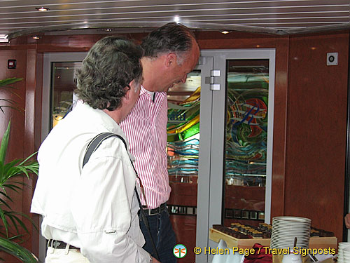 The tour director checks out the desert offerings
[Main Locks - Europe River Cruise - Germany]