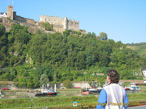 Tony admiring Castle Rheinfels