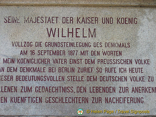 Plaque commemorating Kaiser Wilhelm