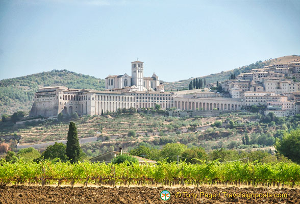 View of Basilica di San Francesco and the Sacro Convento