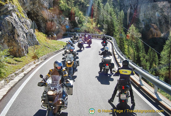 A bikies' day out in the Dolomites