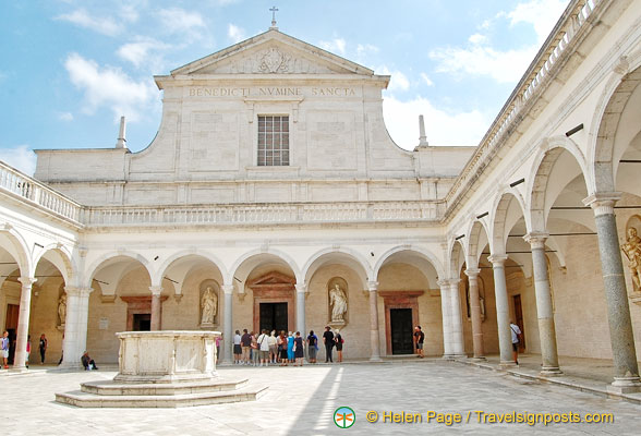 View of Montecassino Basilica facade