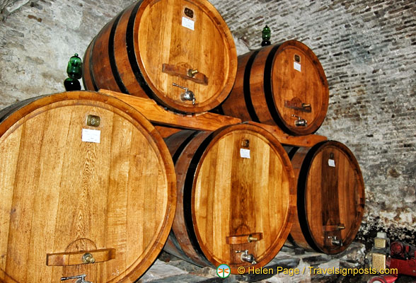 Barrels of Contucci wines