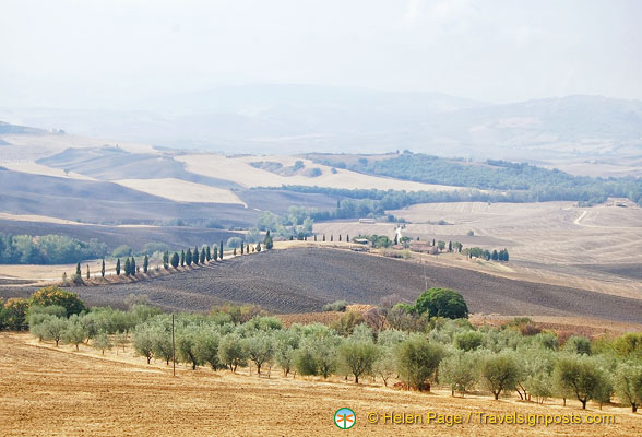 View of Val d'Orcia from Pienza
