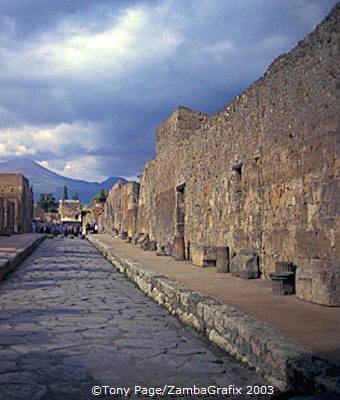 A main street in Pompeii