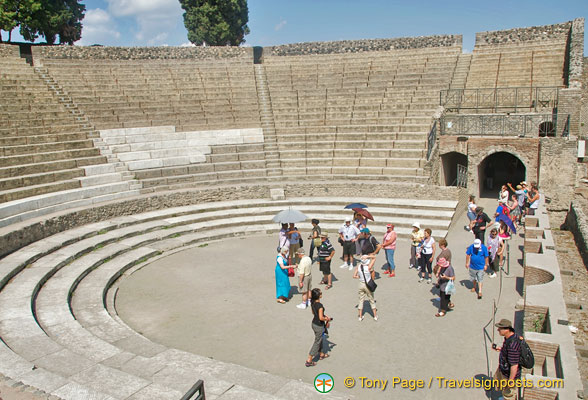 Pompeii Teatro Piccolo - the small theatre used for musical and poetry recitations