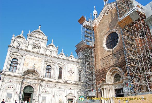 Scuola Grande di San Marco and San Zanipolo in scaffolding