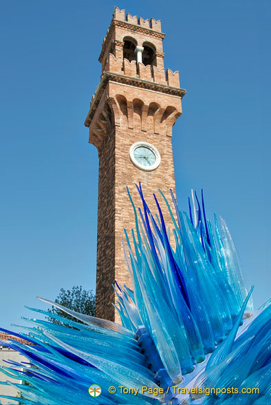 Murano clock tower in Campo Santo Stefano