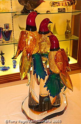 Murano glass birds