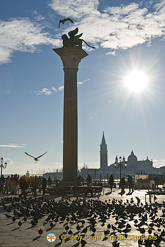 Column of San Marco with the Lion of St Mark