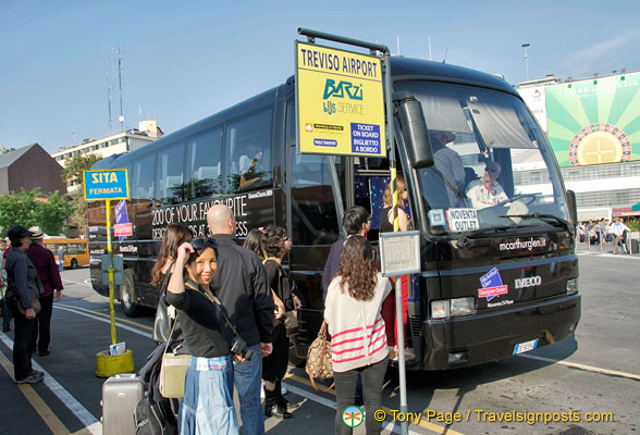 Catching the Veneto Designer Outlet shuttle at Piazzale Roma