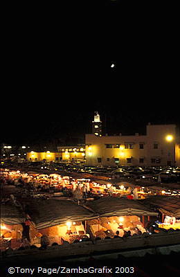 View of Djemaa el Fna Square from the Argana 