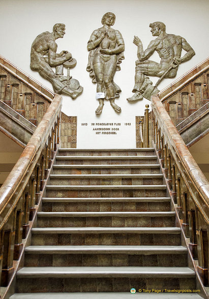 Amazing marble staircase at Delft