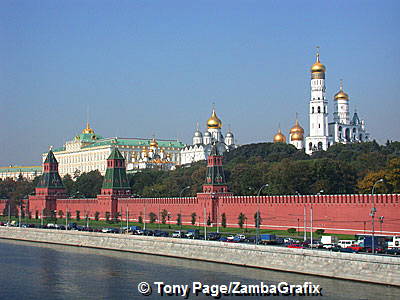 Magnificent cathedrals with their golden domes and Ivan the Great Bell Tower
