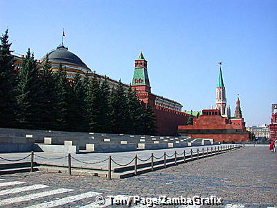 Red Square with its red buildings