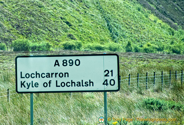 Distance to Lochcarron and Kyle of Lochalsh