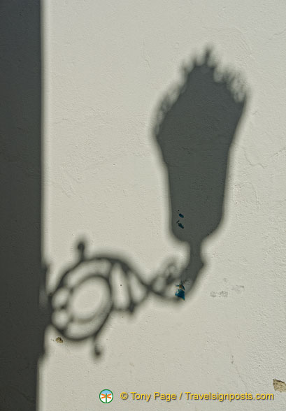 Shadow of a street lamp