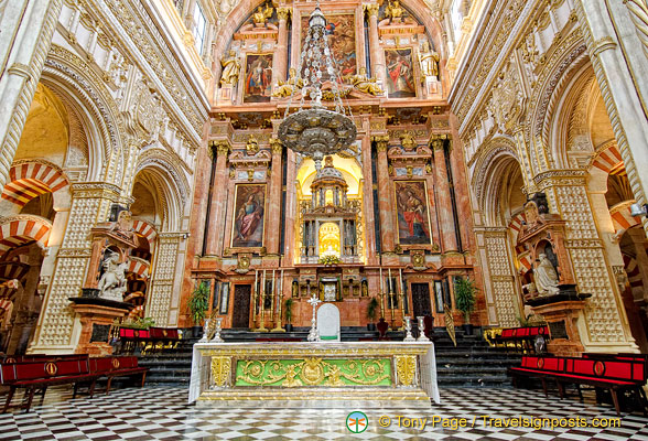 Close up of Cathedral of Cordoba High Altar