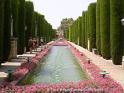 Alcazar de los Reyes Cristianos - water terraces adding to the tranquility of the gardens 
[Cordoba - Spain]