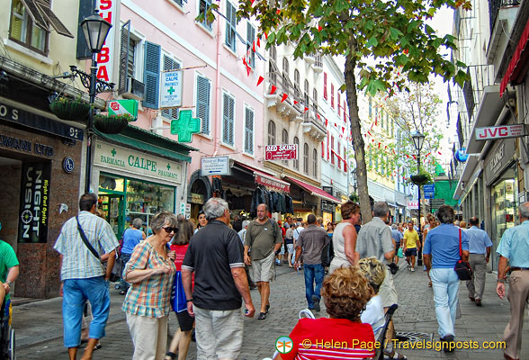 Main Street is Gibraltar's principal shopping street