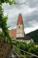 Weissenkirchen's huge church tower