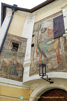 Wall paintings of religious scenes