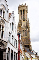 View of Bruges' Belfort from Burg Square