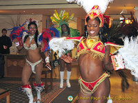 The temperature shoots up as these girls samba their way around the reception