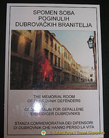 The Memorial Room of the Dubrovnik Defenders