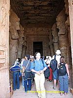 Whereas the northern ones wear the double crown of Upper & Lower Egypt.
[Great Temple of Abu Simbel - Egypt]