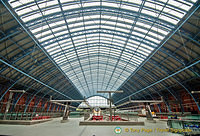 The magnificent arch roof of St Pancras