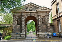 The Danby gateway, built in 1633, is one of the three entrances to the botanic garden