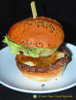 My black bean burger with fiery chilli sauce