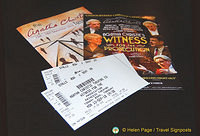 Program and tickets for Agatha Christie's Witness for the Prosecution